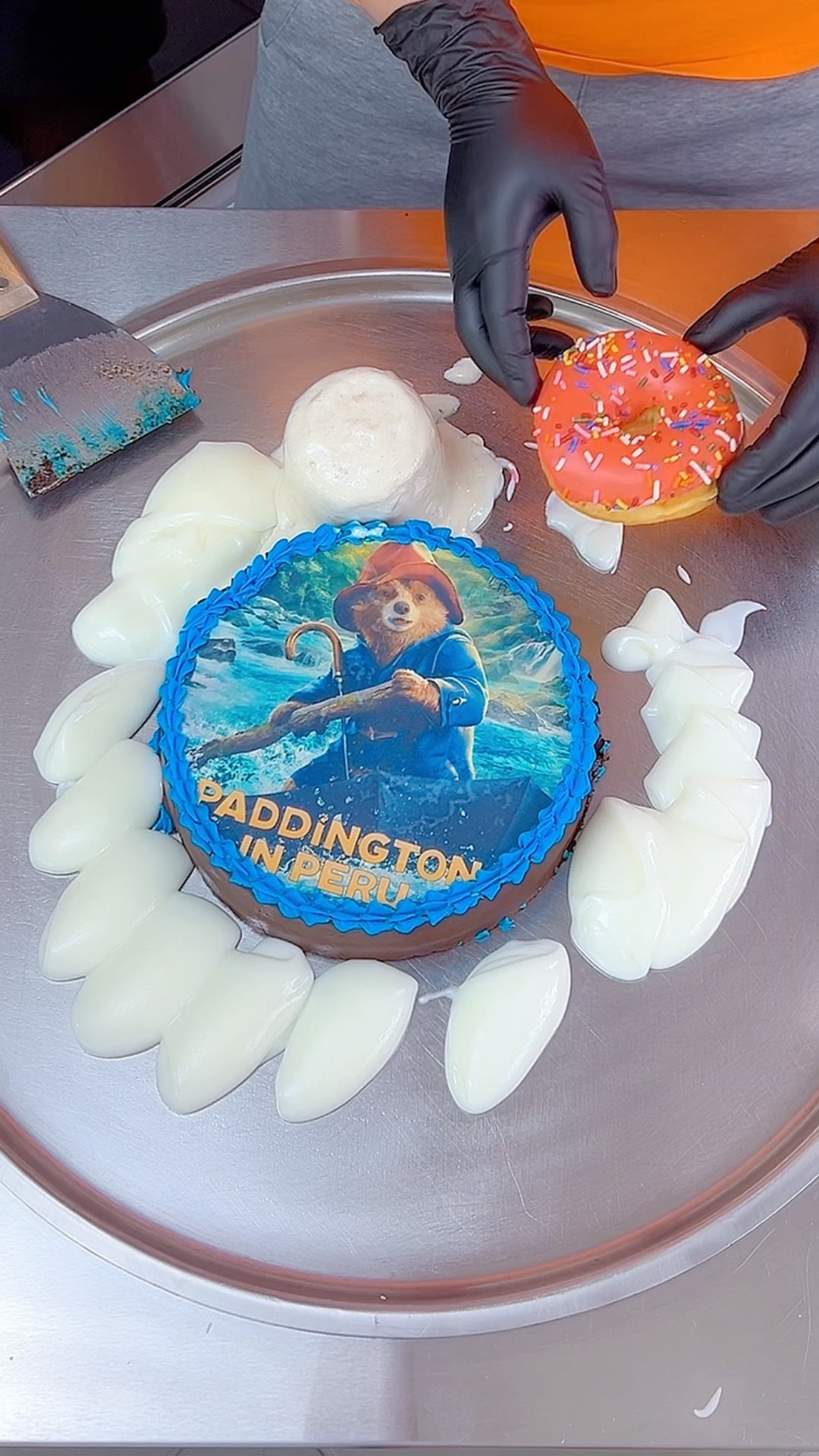 Paddington in Peru cake vs Donut ice cream challenge!? #funny by Ethan Funny Family