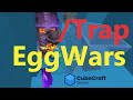 【Win with Trap】EggWars CubeCraft bedrock minecraft PVP server game play Tower Builder vs Hacker
