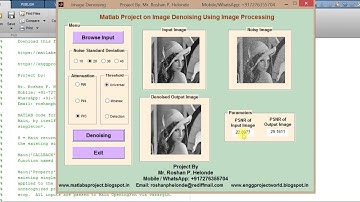 Image Denoising matlab project source code