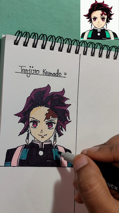 🐗[ Tanjiro kamado ]🔥⚔️👹#tanjiro #demonslayer #anime #sketch #ytshorts #art #foryou #sketchbook