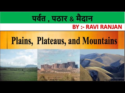mountain plateau plains in hindi  | world geography in hindi | parvat pathar maidan utkarsh classes