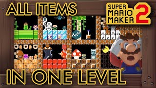 Super Mario Maker 2 - This Crazy Level Uses ALL ITEMS
