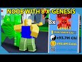 Noob With Full Team of X-Genesis Pets! x900M Boost! Got On MAX Leaderboard! - Roblox Ninja Legends