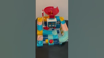 Funnel Drop - Marble Run - 2 Way Slide - Building Blocks #satisfying #viral #asmr