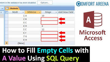 How to Fill Empty Cells with a Value Using SQL Query