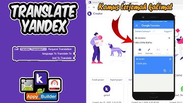 Cara Membuat kamus seperti google translate pada kodular Mit App Inventor appybuilde thunkable