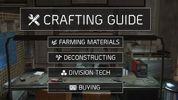 The Division™ 1.6 - Crafting Guide (Farming, Crafting and Recalibrating)