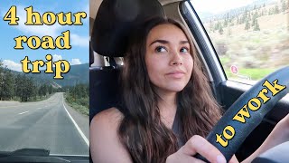 driving 4 hours to a movie set for work! 🚙 road trip vlog