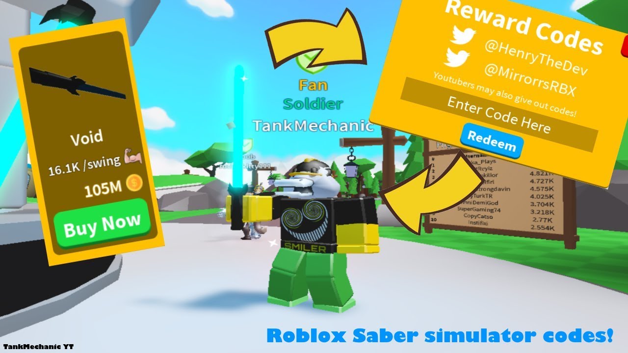 All Codes Saber Simulator Op Roblox Youtube - all op working codes roblox saber simulator codes