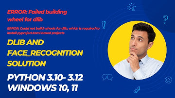 Dlib installation face recognition error solution in Pycharm for  Python 310-32 in 2024
