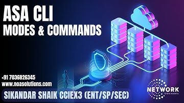 002 ASA Basic CLI Modes & Commands | Cisco ASA Firewall Configuration | Sikandar Shaik