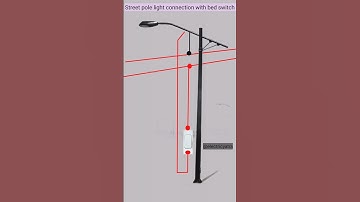 how to connect street light with bed switch || pole light ka connection kese kare #shorts