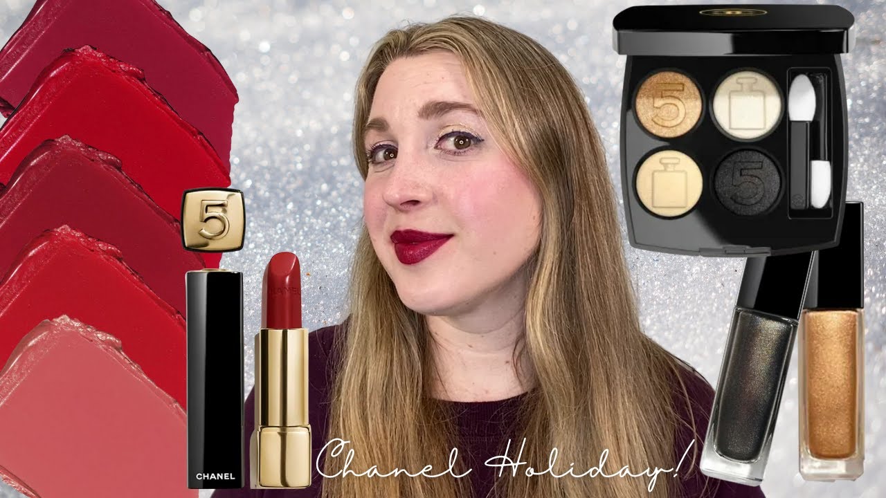 CHANEL HOLIDAY 2021: No. 5 Collection  All 5 Lipsticks + 4 Eye Looks 