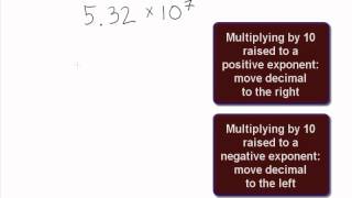 College Algebra Prerequisite - Converting Scientific Notation to Standard Notation Example