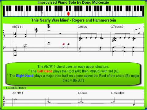 'This Nearly Was Mine' - solo jazz piano lesson