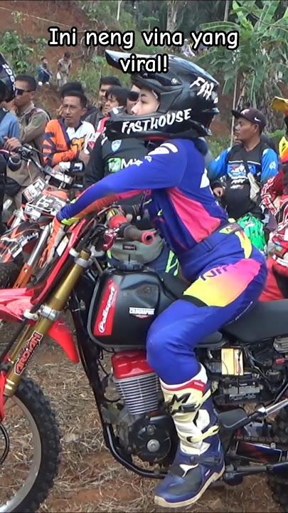 Peserta wanita di Tanjakan berhadiah Trail Adventure #trailadvanture #trabas #motocross