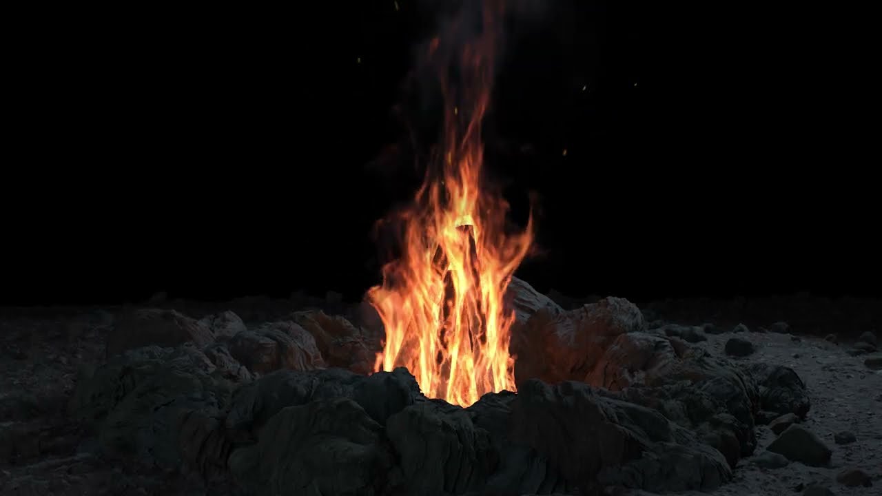 Campfire in the wastes. VFX Fire Simulation YouTube