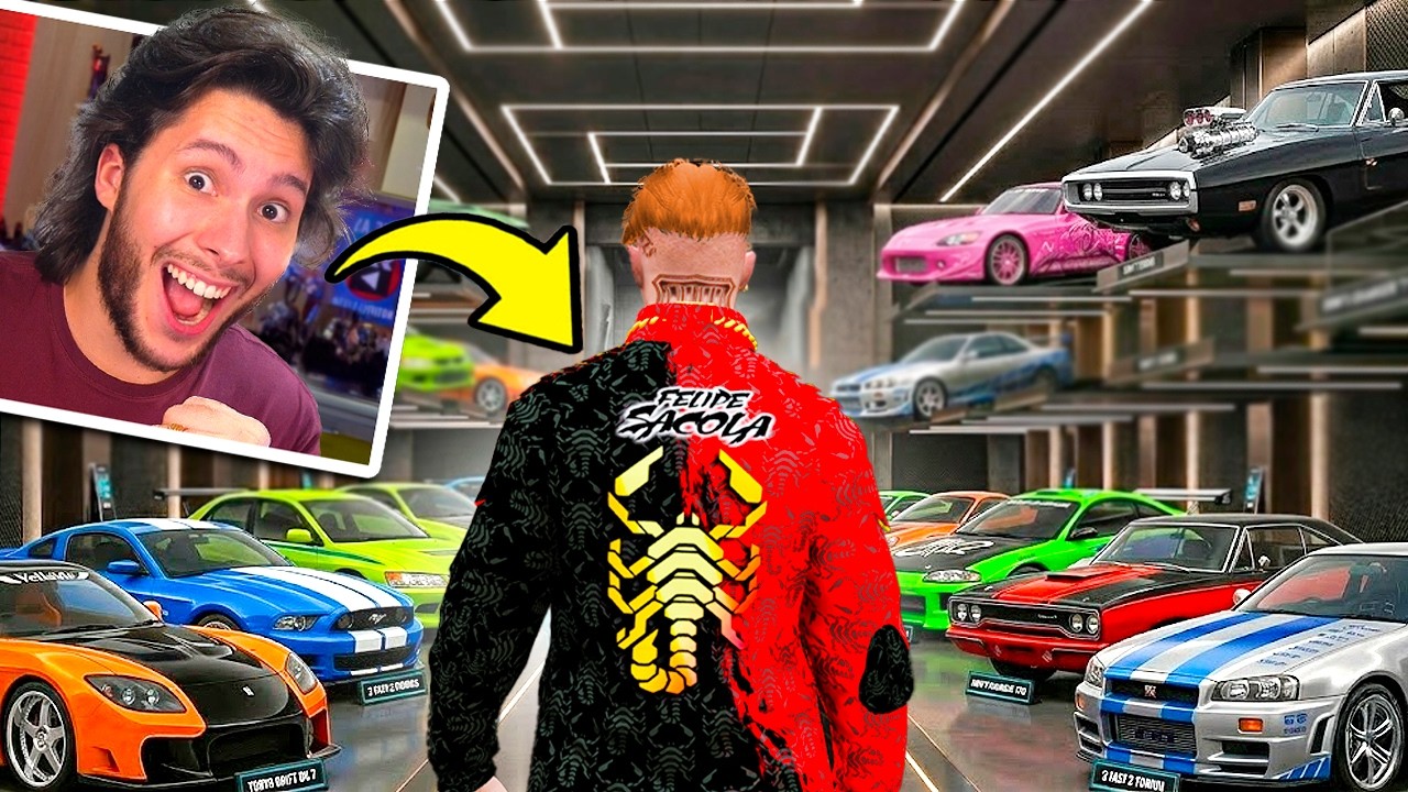 Montei uma GARAGEM SECRETA de CARROS ROUBADOS no GTA 5 RP!!