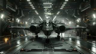 Spaceship Hangar Maintenance. Sci-Fi Ambiance for Sleep, Study, Relaxation