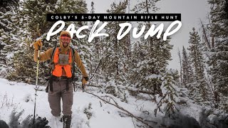 Pack Dump  5 Day Mule Deer Rifle Hunt with SG's Colby Adamek
