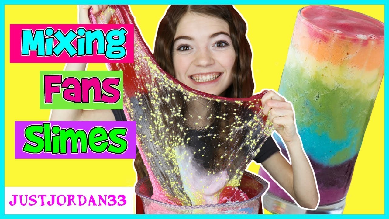 FAN SLIME SMOOTHIE!  - Mixing Fan Slimes / JustJordan33