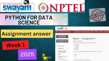 Python for Data Science2025| SWAYAM Week 1 Assignment Solutions | January 2025#swayamcourses#nptel