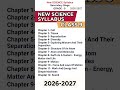 New Science SYLLABUS class 9, 2026 - 27 #syllabus #class9