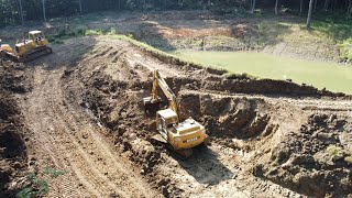 Why our Pond Build Failed  Hauling Equipment in to Fix It  Pond Repair Part 1