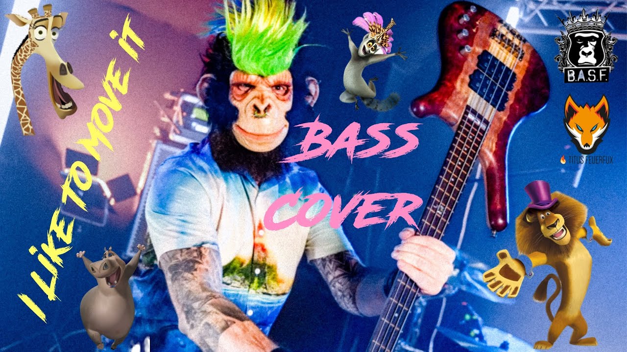 I Like To Move It - (Rock/Metal Bass Cover) Madagascar Version - YouTube