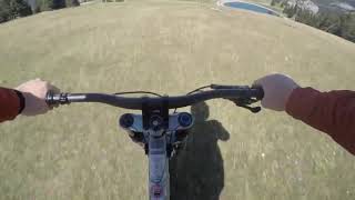 Guy Loses Control Over His Mountain Bike Going Downhill