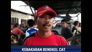 KEBAKARAN BENGKEL CAT, 4 MOBIL DAN 1 MOTOR IKUT LUDES TERBAKAR