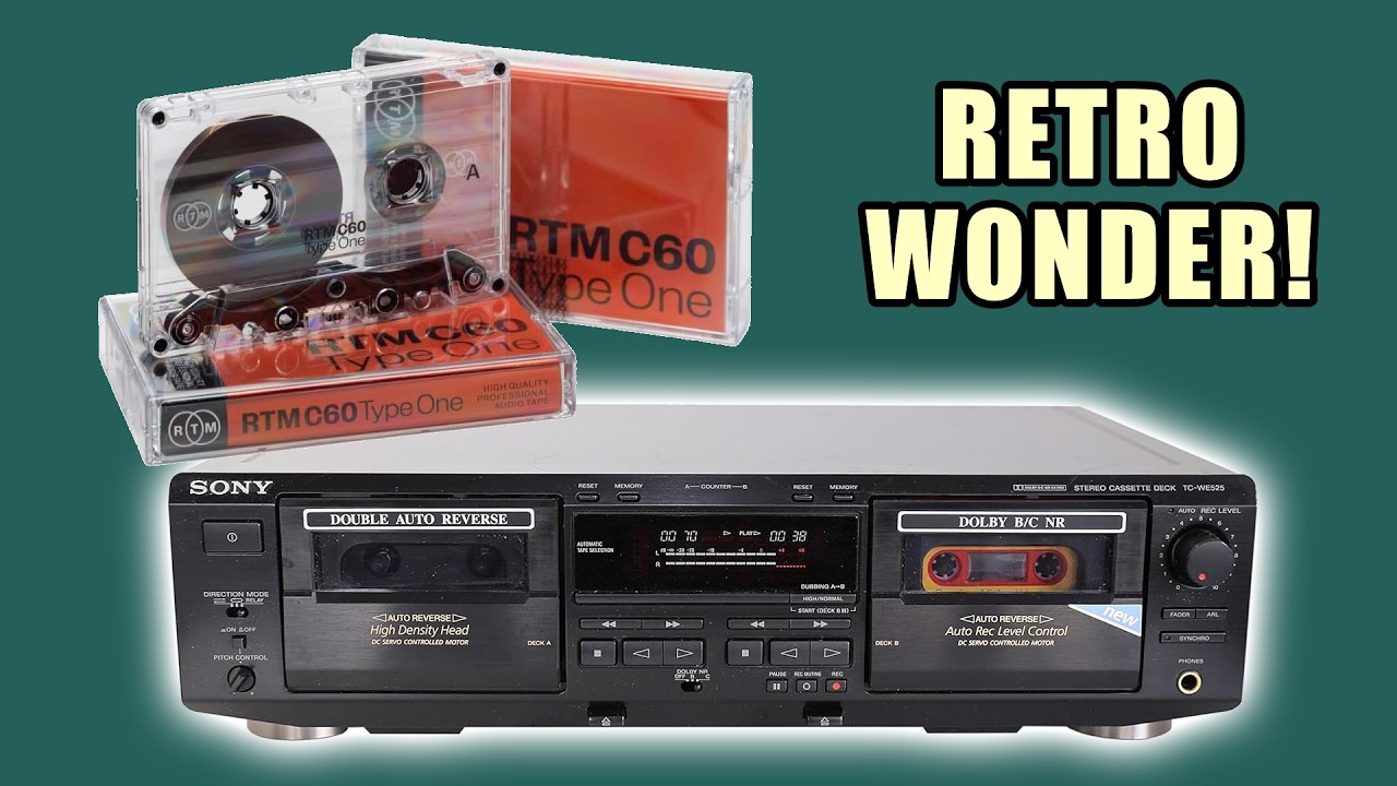 Sony TC-WE525 Double Cassette Tape Deck ft RTM C90 & C60 Type One