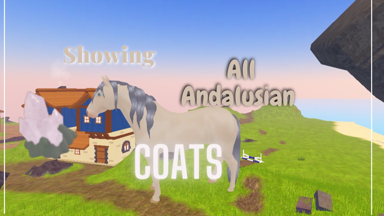 Roblox (Wild horse islands) Showcasing all the andalusian coats + The
