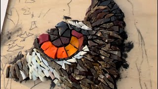Ep. 121 A SMALTI MOSAIC OWL, NEW WORKSURFACE, WHAT NOT TO DO WHEN GROUTING & GLASS SHOPPING!