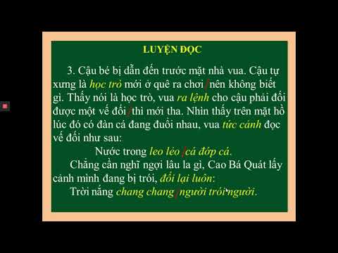Tập đọc - Kể chuyện 3: Đối đáp với vua
