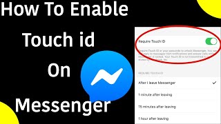 How To Enable App lock on Messenger App ?- How To enable (touch id or face id) on messenger app? screenshot 4