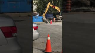 Cat 314 Breaking And Loading Concrete