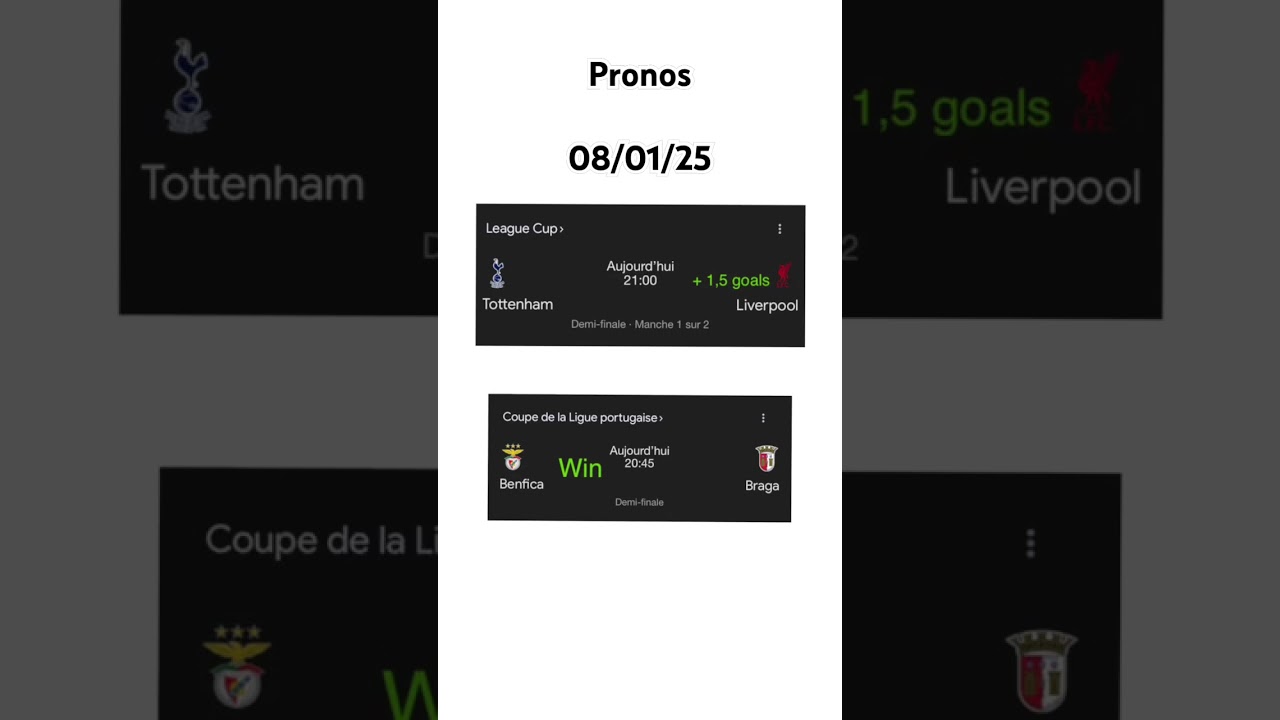 Pronos du jour