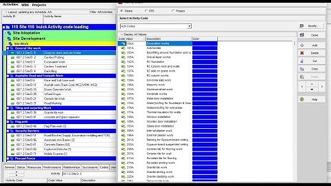 2.4 Adding Activity Codes from Excel to Primavera