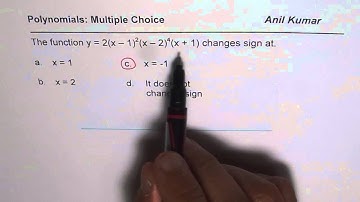 Find the point where the polynomial function graph changes sign