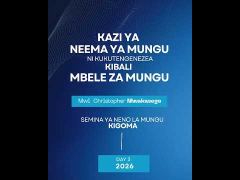 KAZI YA NEEMA YA MUNGU NI KUKUTENGENEZEA KIBALI MBELE ZA MUNGU // MWL CHRISTOPHER MWAKASEGE: