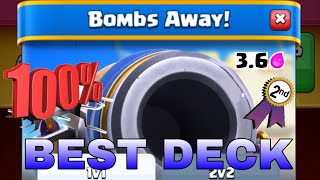 Best Deck For Bombs Away Event Clash royale || 100% Winning Deck || Elixir Cost 3.6 || #clashroyale