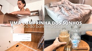 COMPRAS PRO BANHEIRO DA SUITE - Vaso da SHOPEE, edredom dos SONHOS,Box do BANHEIRO,dona de casa