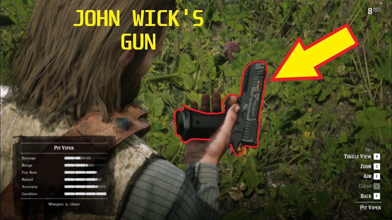 RDR2 - John Wicks Pit Viper Pistol Modded gameplay - YouTube