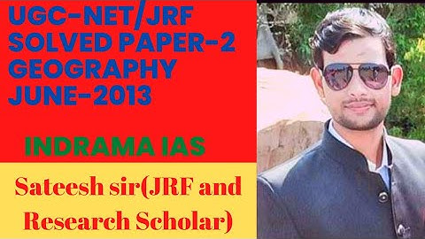 UGC-NET/JRF Solved paper-2 Geography June-2013 For asst.prof./PGT/TGT and other exams