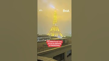 The Eiffel Tower was struck by lightning on Wednesday…