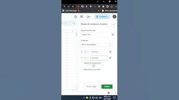 Desplegable en Google Sheets