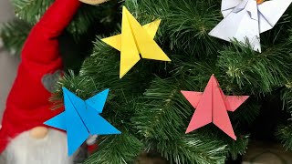 Оригами ЗВЕЗДОЧКА | Оригами Новогодние Игрушки | Origami Christmas Decorations