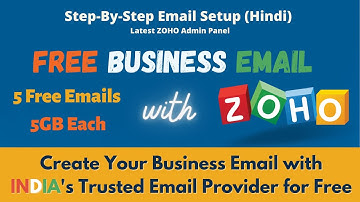 How to Setup Zoho Mail |  Free custom domain business email | Zoho Business Mail Setup 2023 [HINDI]