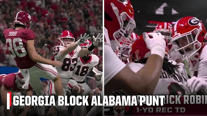 Georgia BLOCKS Alabama's punt to set up TD-scoring drive in SEC Championship | ESPN College Football